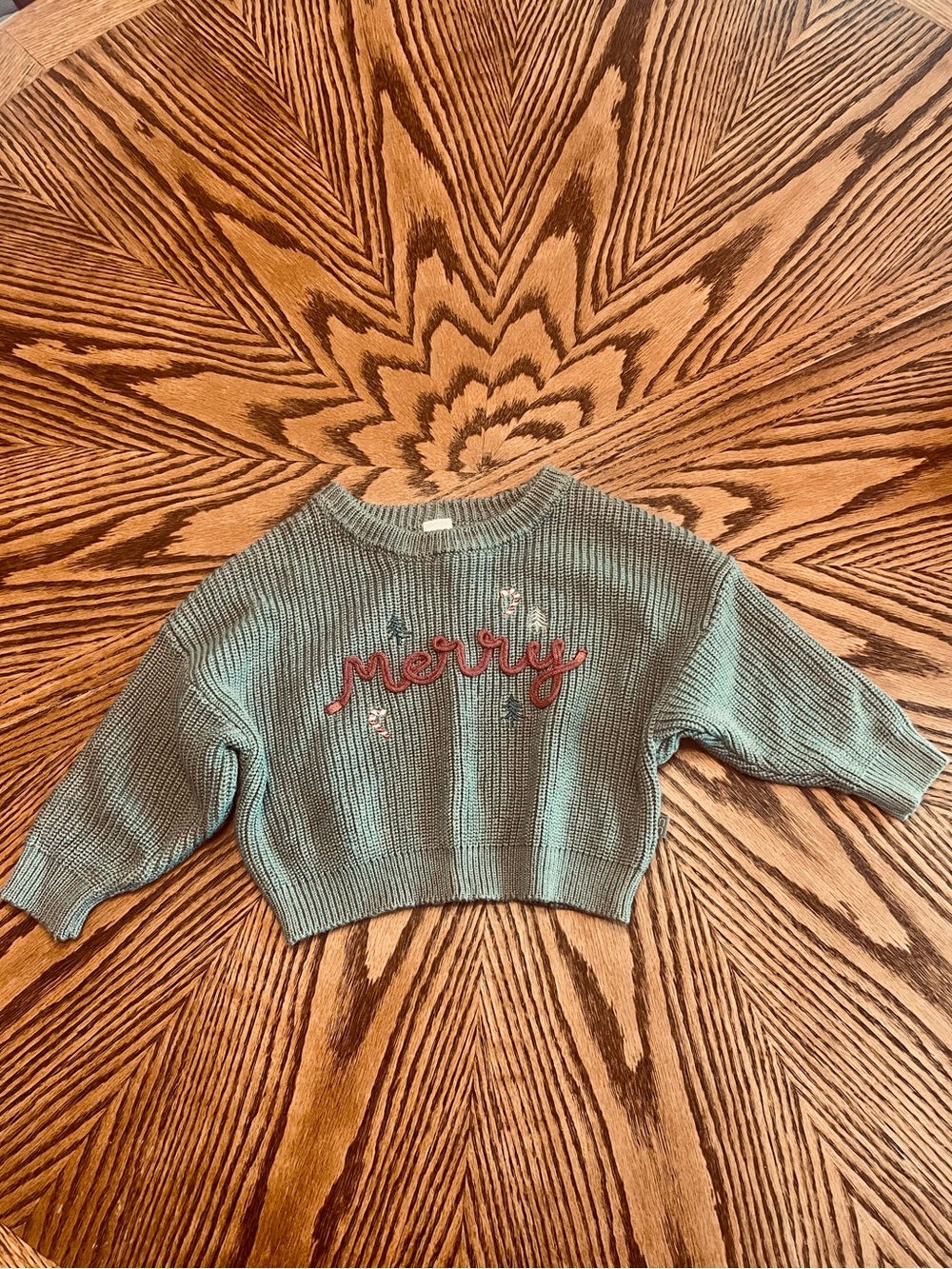 Gerber Modern Moments Infant Boys Merry Embroidered Sweater Size 6-9 Months